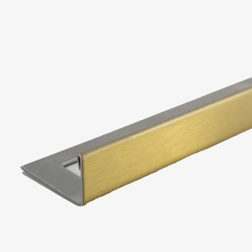 Bright Gold Stainless Steel Tiling Trim L-Shaped - Tile Outlet