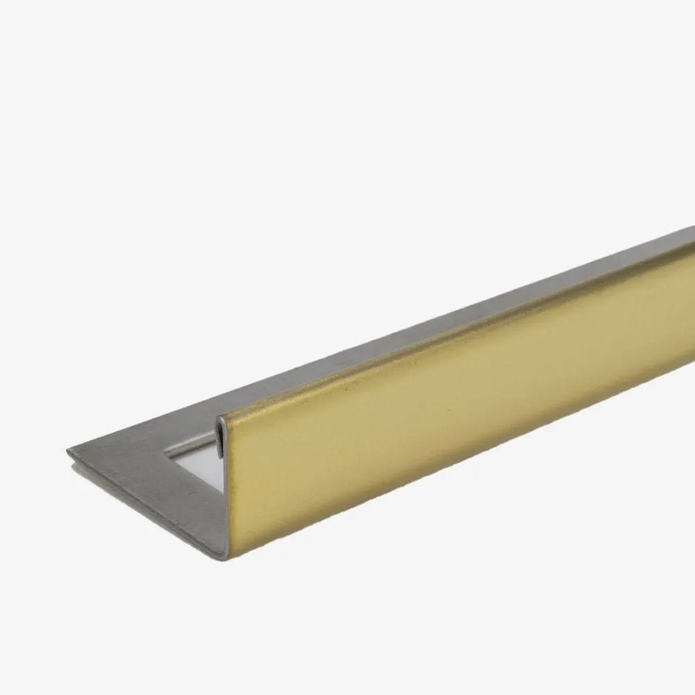 Bright Gold Stainless Steel Tiling Trim L-Shaped - Tile Outlet