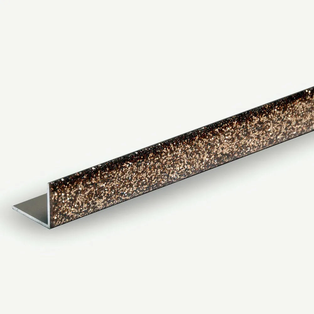 Glitter Aluminium Tiling L-Shaped Trim - Tile Outlet