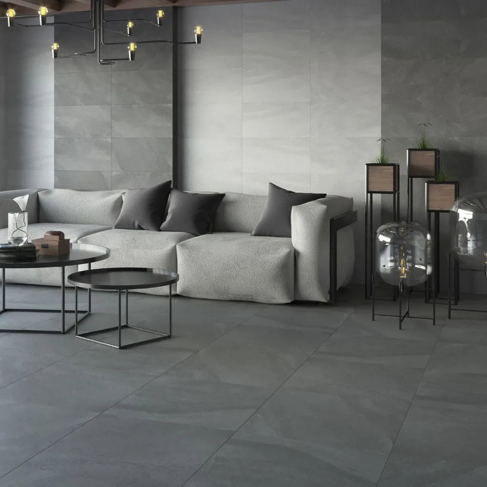 Mutaz Marengo Plain Stone Effect Tile - Tile Outlet