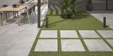Garden path through grass created with 20mm Porcelain Outdoor Stone Effect Tiles