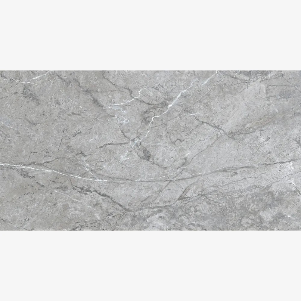 Berlin Grey Stone Effect Ceramic Polished Wall Tile 30 x 60cm Swatch