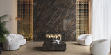 Black and Gold Marble Effect Porcelain Living Room Wall Tile