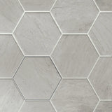 Bordaux Hexagon Grey 13.9x16cm Swatch 1