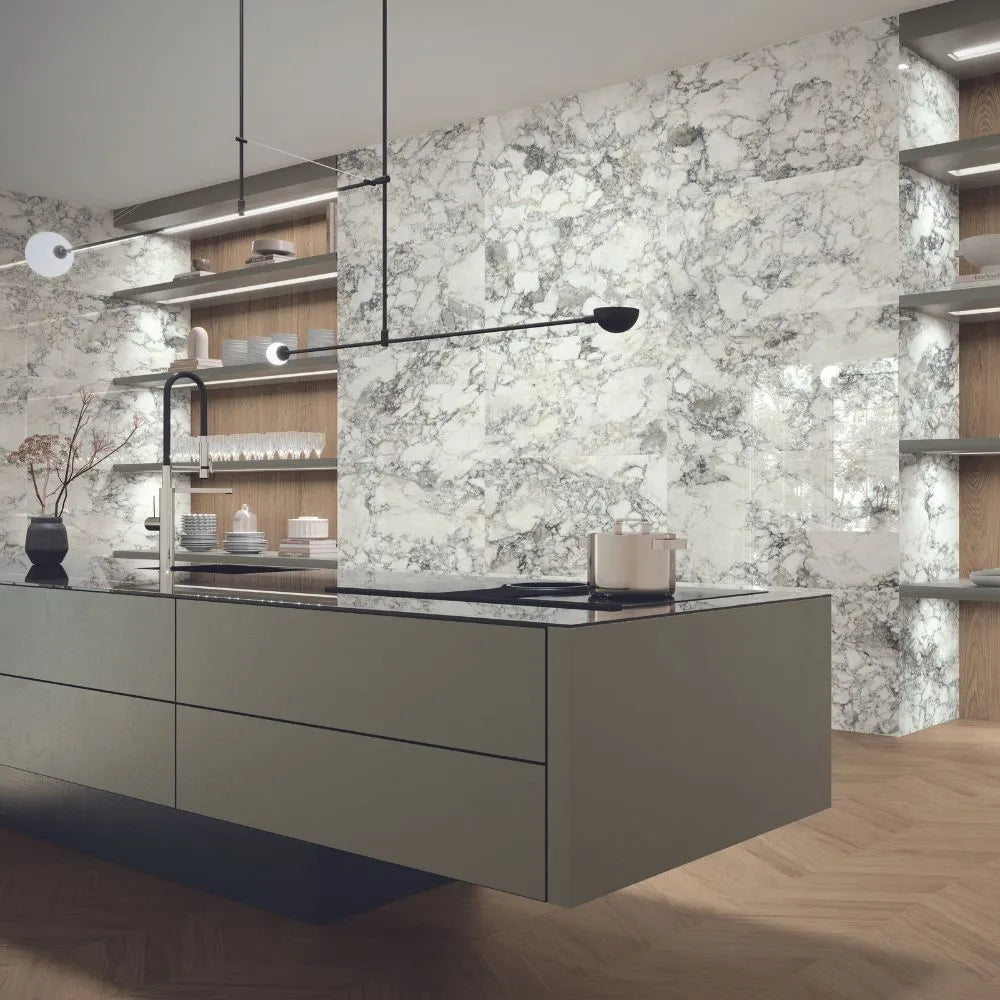 Etruscan White 60 x 120cm matt Rect Kitchen