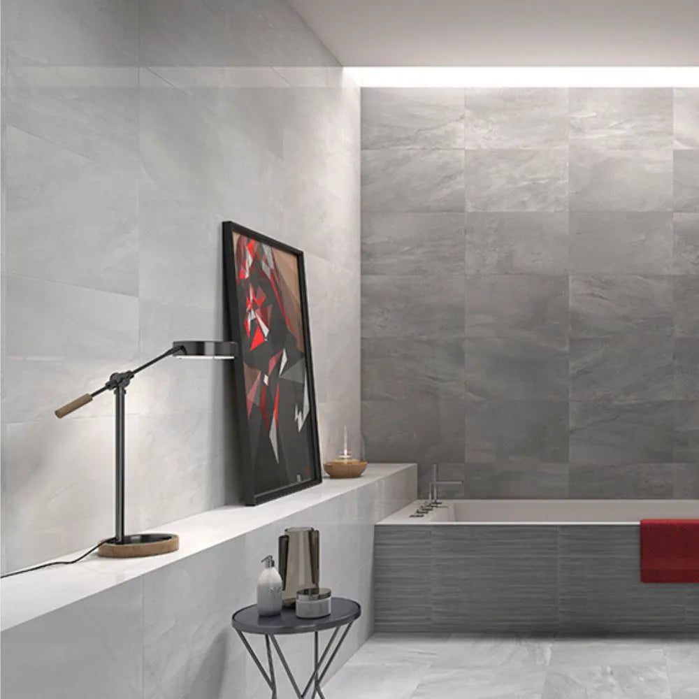 Fruede Perla Stone Effect Ceramic Matt Indoor Wall Tile Bathroom Walls - Tile Outlet