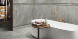matt stone effect grey porcelain bathroom floor and wall tiles, large porcelain tile