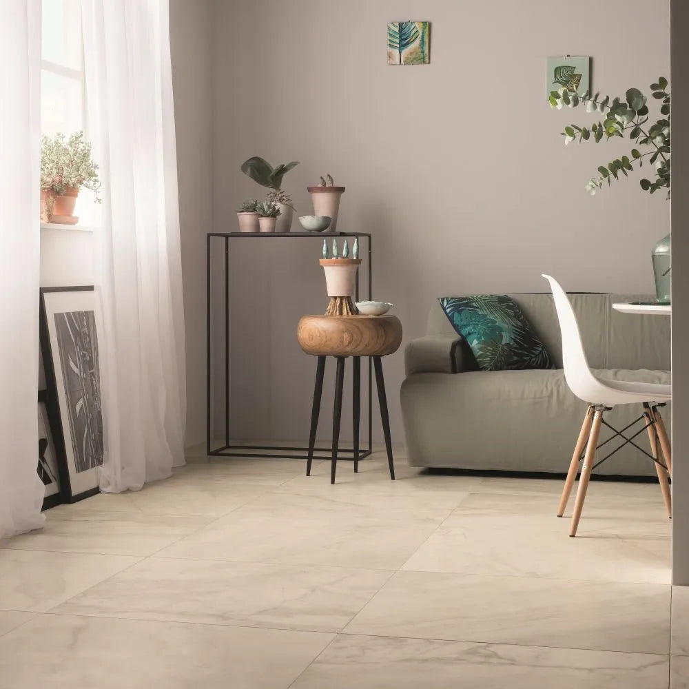 Jenicer SG White Matt Living Room Flooring