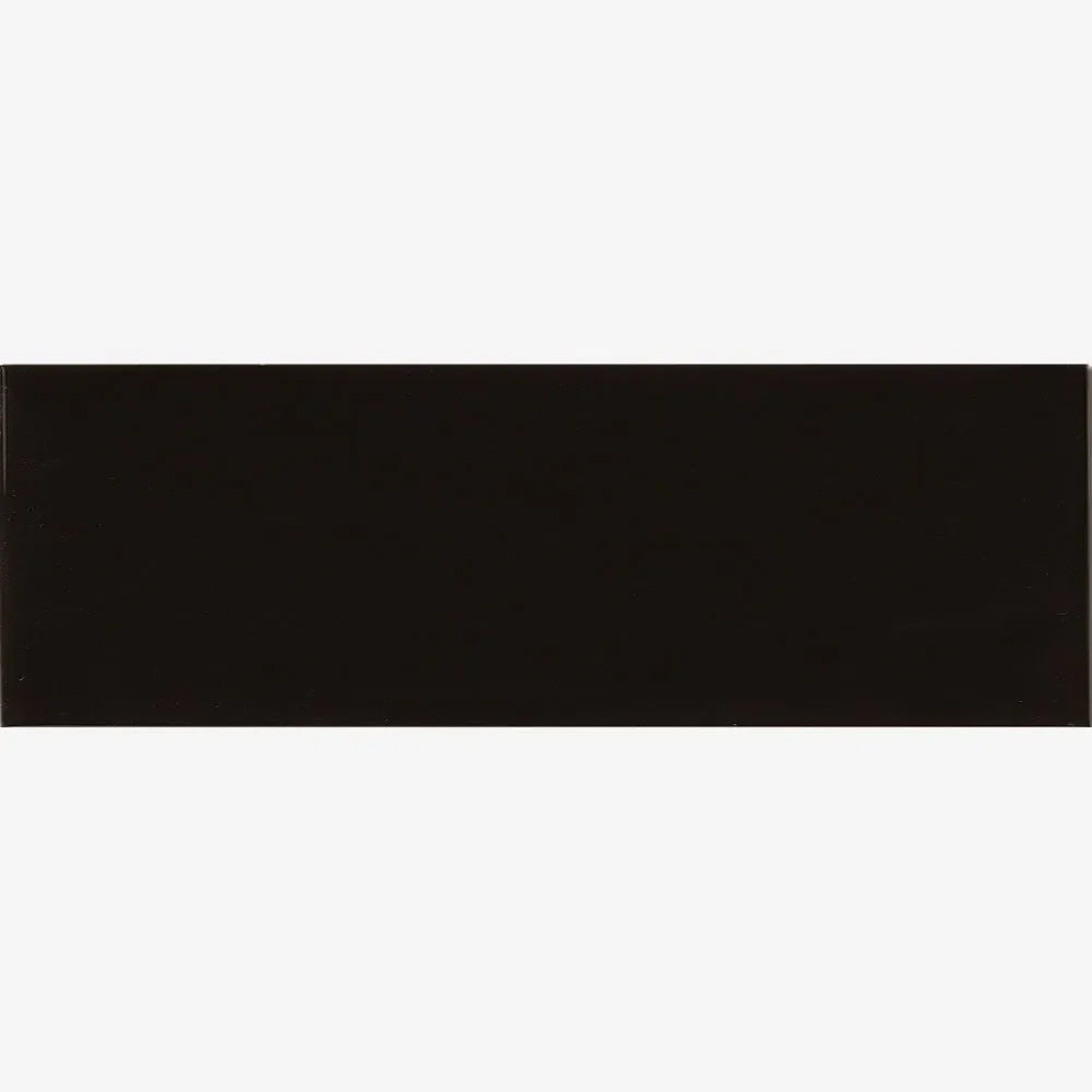 Lesso Negro Brillo 10 x 30cm Subway Wall Tile Swatch