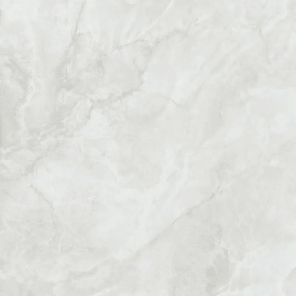 Ligera Snow 120 x 120cm Polished Marble Effect Tile Swatch