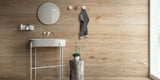 Light Wood Effect Porcelain Bathroom Floor and Wall Tile Section