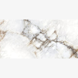 Lumious White Polished 60 x 120cm Tile Swatch Marble Onyx Effect