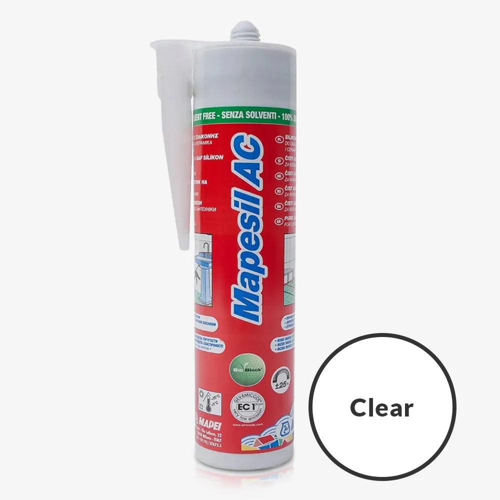 Mapesil Ac Silicone 310ml - Clear | Tile Outlet