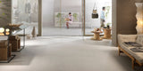 Lounge with Matt White Concrete Effect Porcelain Floor Tiles 60x60cm