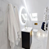 Neptune Marble White Porcelain TIle Small Bathroom Floor and Walls - Tile Outlet