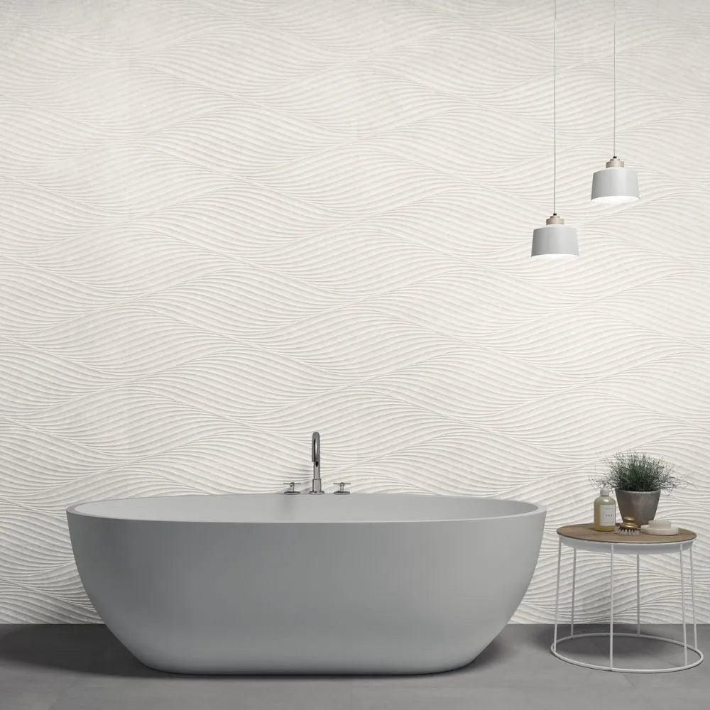 Nuet White Stone Décor Wall Tile Bathroom Wall