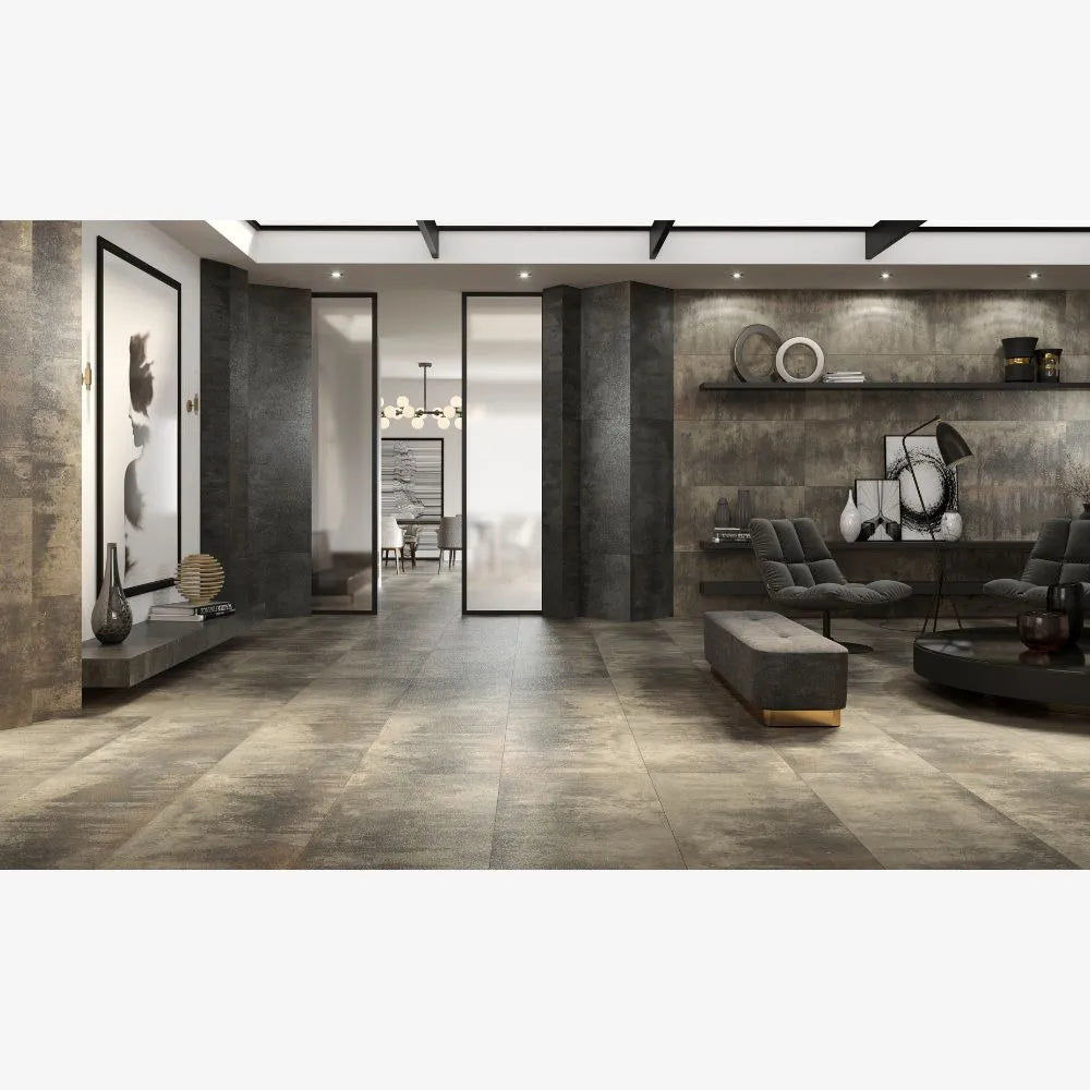 Oreo Luxor Greige Polished 60 x 120cm Living Room Floor and Walls