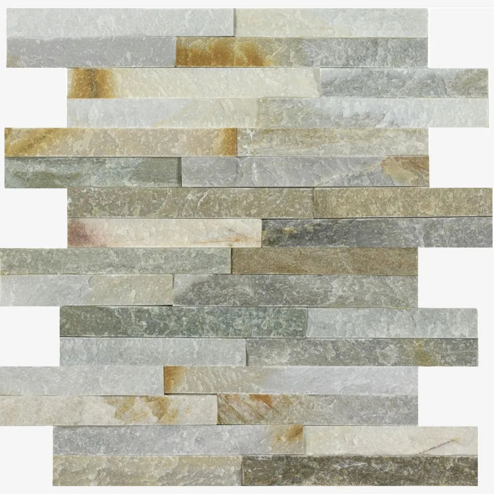 Oyster Quartzite Riven Cladding 10 x 40cm Swatch