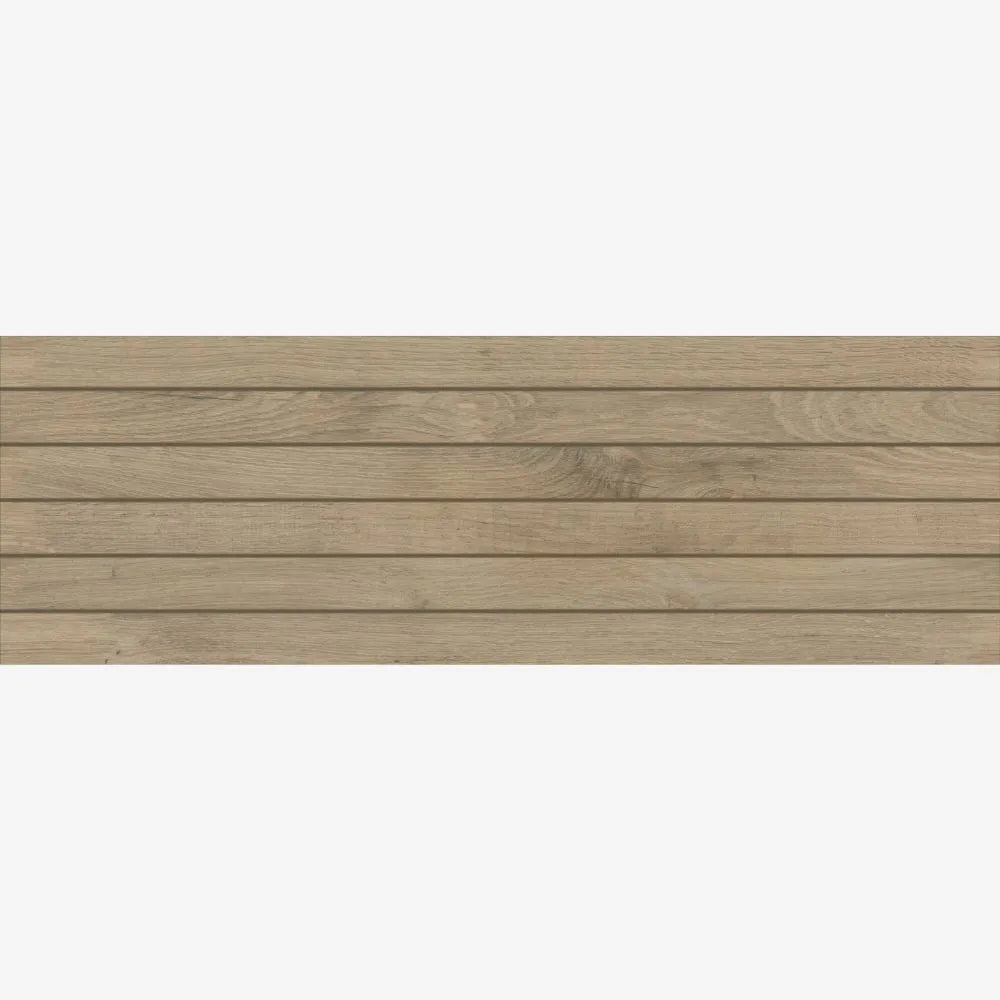Saxon Strip Oak 33.3 x 100cm Matt Wood Effect Decor Wall Tile Swatch