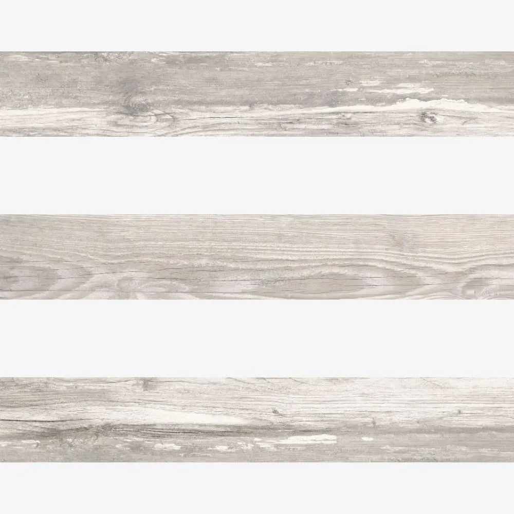 Trend White Wood Porcelain Tile 10 x 60cm Swatches