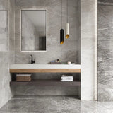 Berlin Grey Stone Effect Ceramic Polished Wall Tile 30 x 60cm Bathroom Walls