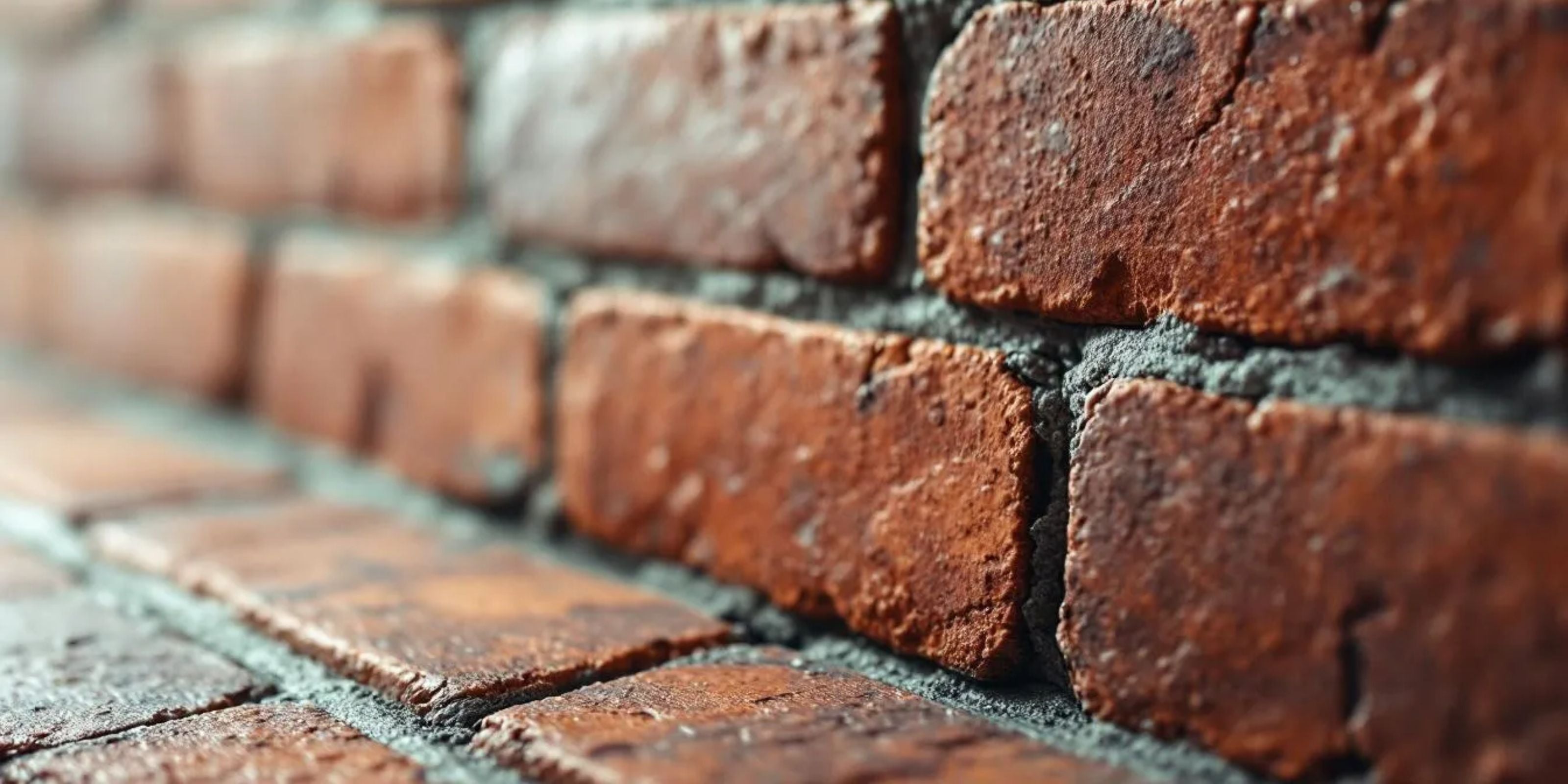 close-up image of real bricks and mortar
