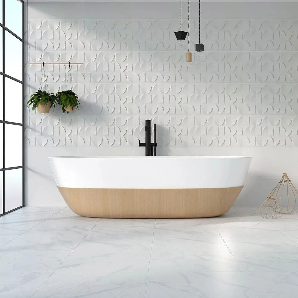 Flavelo Crema Marble Effect Tile - Tile Outlet
