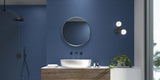 matt blue bathroom tiles., bathroom wall tiles, navy blue, bold