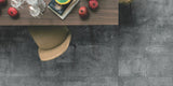 matt grey stone effect large porcelain floor tile, kitchen flooring