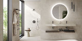 matt white stone effect modern porcelain bathroom floor and wall tiles