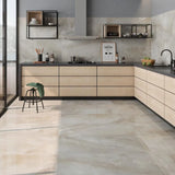 Nichet Beige Marble Effect Matt Porcelain Tile 60 x 120cm - Tile Outlet