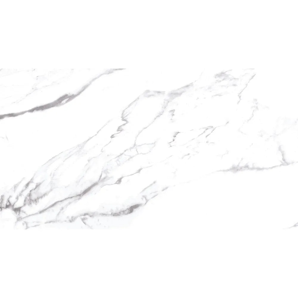 Olite Gemstone Porcelain Indoor Marble Effect White Matt Wall & Floor Tile 60x120 - Tile Outlet