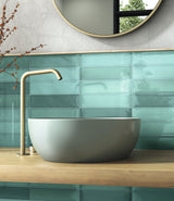 modern polished blue porcelain and ceramic bathroom wall tiles