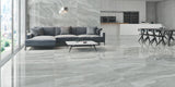 polished grey stone effect porcelain floor tile