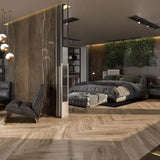 Roveria Bark Wood Effect Tile Bedroom Flooring - Tile Outlet