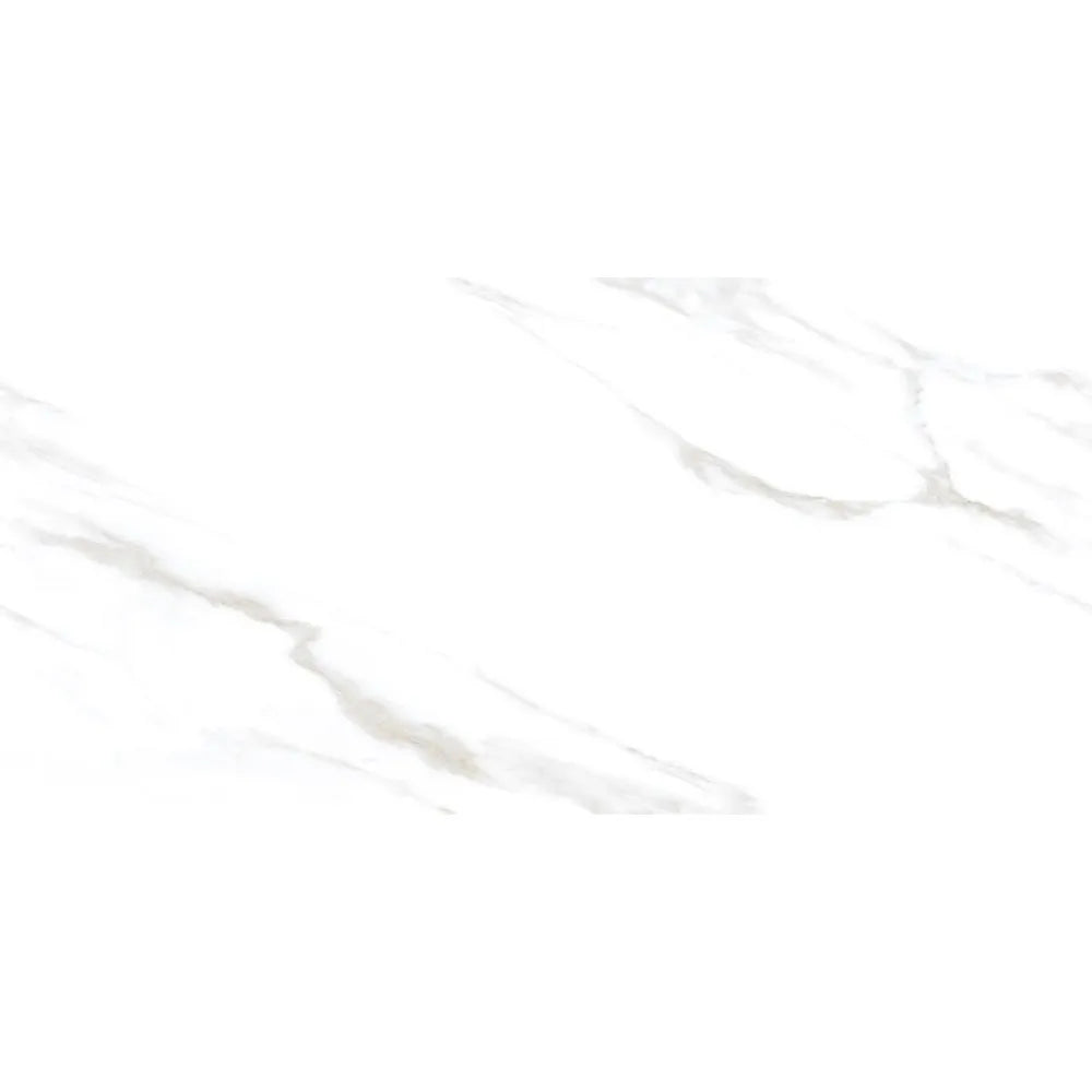 Sicherio Endless Chain Porcelain Indoor Marble Effect Polished White Wall & Floor Tile 60x120 - Tile Outlet