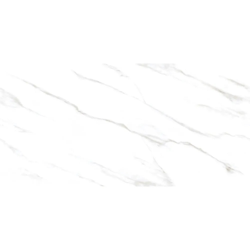Sicherio Endless Chain Porcelain Indoor Marble Effect Polished White Wall & Floor Tile 60x120 - Tile Outlet