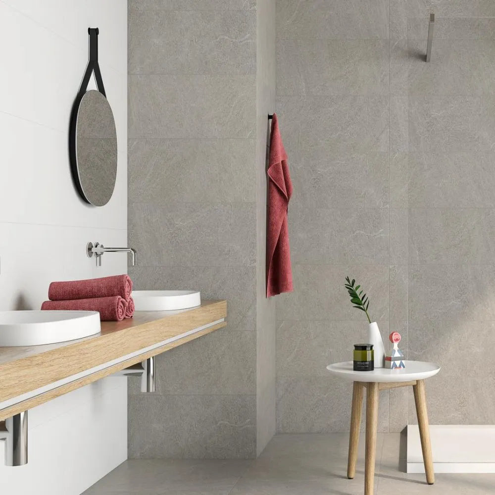 Tabor Stone Effect Matt Porcelain Tile - Tile Outlet