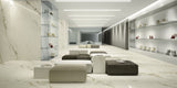 lounge, foyer, white marble effect porcelain floor and wall tile